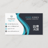 Blue & Black Business Cards 4 Pack mit 100 Stück Visitenkarte (Vorderseite)