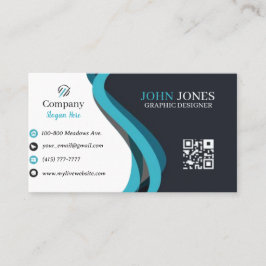 Blue & Black Business Cards 4 Pack mit 100 Stück Visitenkarte