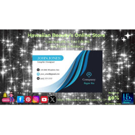 Blue & Black Business Cards 5 Pack mit 100 Visitenkarte