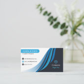 Blue & Black Business Cards 5 Pack mit 100 Visitenkarte (Stehend Vorderseite)