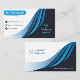 Blue & Black Business Cards 5 Pack mit 100 Visitenkarte