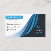 Blue & Black Business Cards 5 Pack mit 100 Visitenkarte (Vorderseite)