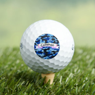 Blue & Black Camouflage Golf Balls - Individuelle  Golfball