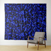 Blue Black Camouflage Tapestry Wandteppich (Beispiel (Horizontal))