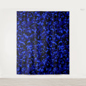 Blue Black Camouflage Tapestry Wandteppich (Vorderseite)
