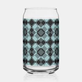 Blue Black Checker Argyle Pattern Dosenglas