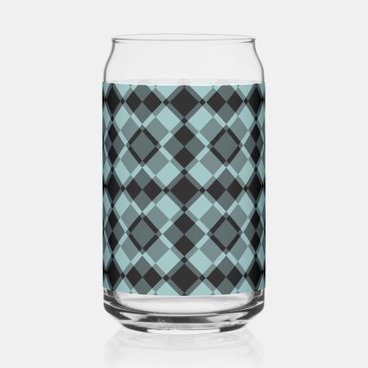 Blue Black Checker Argyle Pattern Dosenglas (Links)