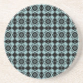 Blue Black Checker Argyle Pattern Getränkeuntersetzer (Vorne)