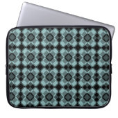 Blue Black Checker Argyle Pattern Laptopschutzhülle (Vorderseite)