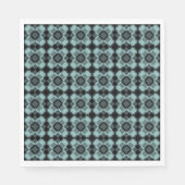 Blue Black Checker Argyle Pattern Serviette (Vorderseite)