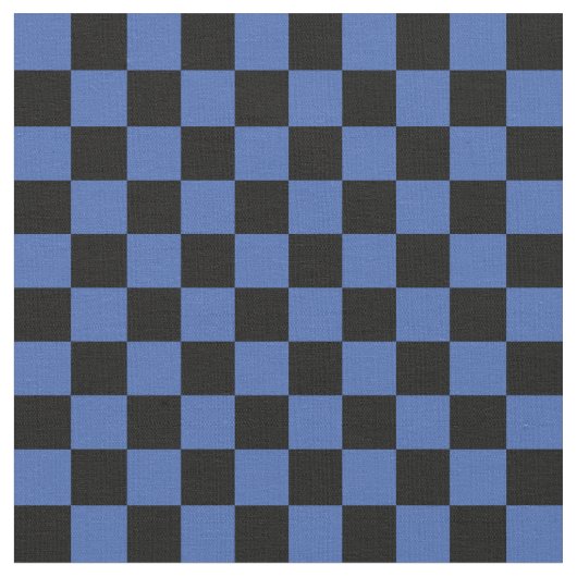 Blue & Black Checkerboard Stoff (Nahaufnahme)