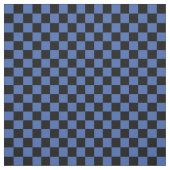 Blue & Black Checkerboard Stoff (Muster)