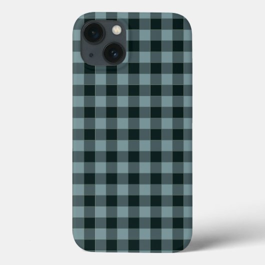 Blue Black Checkered Gingham Pattern Case-Mate iPhone Hülle (Rückseite)