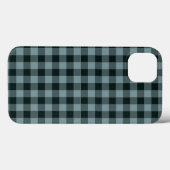 Blue Black Checkered Gingham Pattern Case-Mate iPhone Hülle (Rückseite (Horizontal))