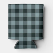 Blue Black Checkered Gingham Pattern Dosenkühler (Vorderseite)