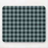 Blue Black Checkered Gingham Pattern Mousepad (Vorne)