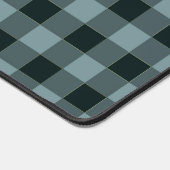 Blue Black Checkered Gingham Pattern Schreibtischunterlage (Ecke)