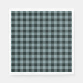 Blue Black Checkered Gingham Pattern Serviette (Vorderseite)