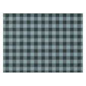 Blue Black Checkered Gingham Pattern Tischdecke (Vorderseite (Horizontal))