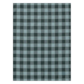 Blue Black Checkered Gingham Pattern Tischdecke (Vorderseite)