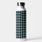 Blue Black Checkered Gingham Pattern Trinkflasche (Links)