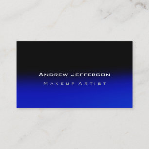 Blue Black Chic Beruflich Artist Business Card Visitenkarte
