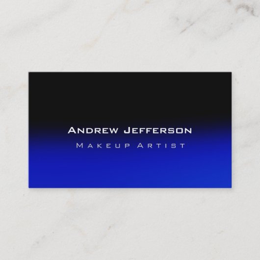 Blue Black Chic Beruflich Artist Business Card Visitenkarte (Vorderseite)