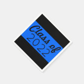 Blue & Black Class Year Abschluss Serviette (Ecke)