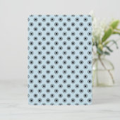 Blue Black Dots Baby Dusche Einladung (Stehend Vorderseite)
