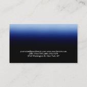 Blue Black Fitness Personal Trainer Business Card Visitenkarte (Rückseite)