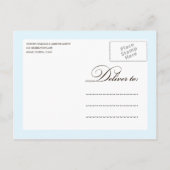 BLUE & BLACK FLATWARE | PROBE DINNER INVITE EINLADUNGSPOSTKARTE (Rückseite)