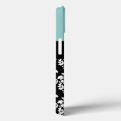 Blue Black Fleur de Lis Damask Monogram Case-Mate iPhone Hülle (Rückseite / Rechts)