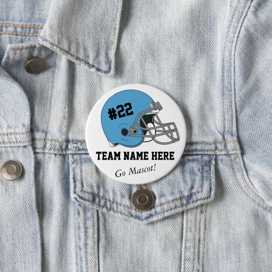 Blue Black Football Helm ・ Custom Button (Beispiel)