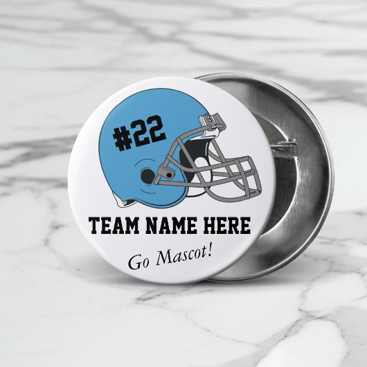 Blue Black Football Helm ・ Custom Button