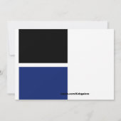 Blue & Black Foto Abschluss Einladung (Rückseite)