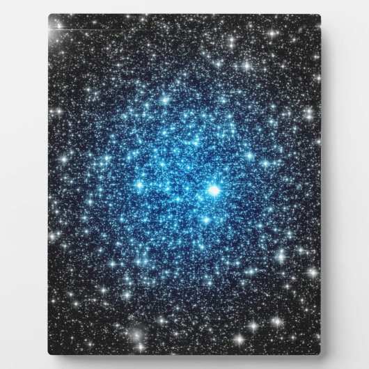 Blue & Black Galaxy Fotoplatte (Vorderseite)