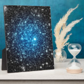 Blue & Black Galaxy Fotoplatte (Seite)