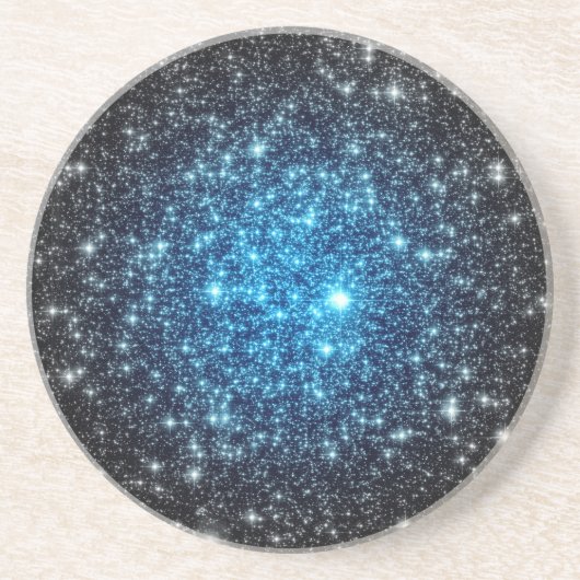Blue & Black Galaxy Sandstein Untersetzer (Vorne)