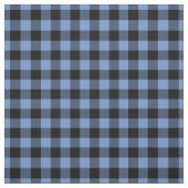 Blue & Black Gingham Plaid Stoff (Muster)