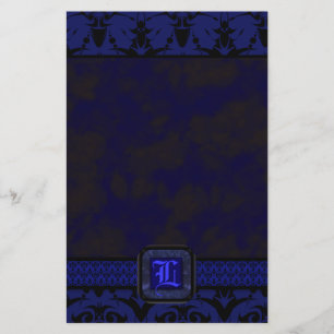 Blue & Black Goth Lace Wedding Briefpapier