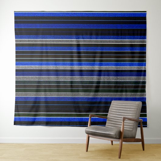 Blue Black Granite Tapestry Wandteppich (Beispiel (Horizontal))