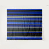 Blue Black Granite Tapestry Wandteppich (Vorderseite (Horizontal))