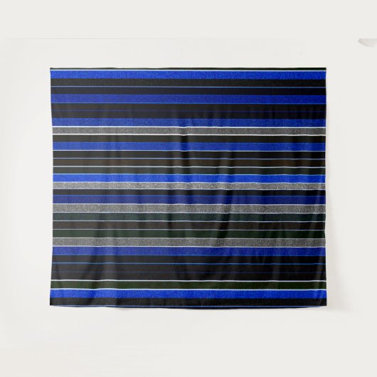 Blue Black Granite Tapestry Wandteppich (Vorderseite (Horizontal))