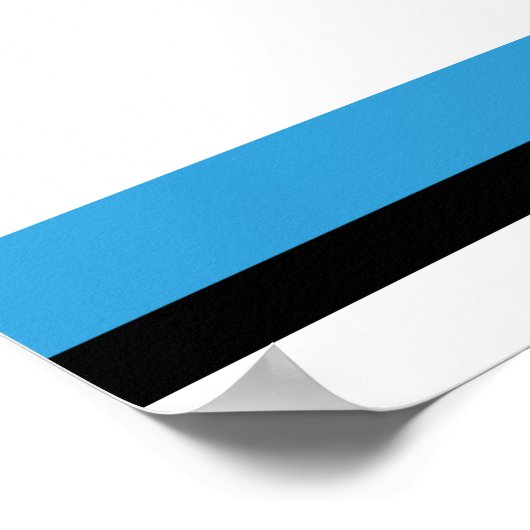 Blue Black Gray on White Abstrakt Mosaic like Look Poster (Ecke)