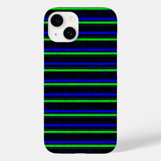 Blue Black Green Rainbow Strips Case-Mate iPhone Hülle (Rückseite)