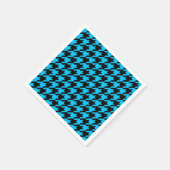 Blue Black Hahnentrittmuster Karo Serviette (Ecke)