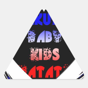 Blue Black Hakuna Matata Baby Kids Design.png Dreieckiger Aufkleber