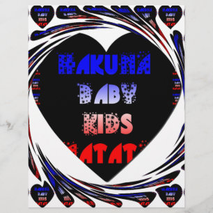 Blue Black Hakuna Matata Baby Kinder Design.pnng