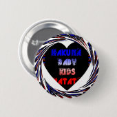 Blue Black Hakuna Matata Baby Kinder Design.pnng Button (Vorne & Hinten)