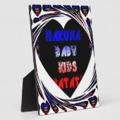 Blue Black Hakuna Matata Baby Kinder Design.pnng Fotoplatte (Seite)